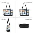 thumbnail image 6 of FORMRS Canvas Laptop Tote Bag for Women with 15.6" Computer Compartments Shoulder Handbag, Orange Hand Drawn Sailboats, 6 of 7