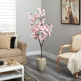 thumbnail image 4 of Nearly Natural 5.5' Cherry Blossom Artificial Tree in Sand Colored Planter, 4 of 4