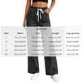 thumbnail image 3 of Risckoth Women's Plus Size Drawstring Elastic Waist Jeans Straight Leg Loose Fit Side Pockets Solid Casual Long Pants S-2XL, 3 of 7