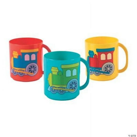 Train Plastic Mugs, Birthday, Party Supplies, 16 Pieces