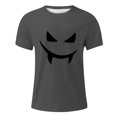 thumbnail image 3 of YDLCAFD Male Print Theme T Shirt Printed Solid Color Short Sleeve Top, 3 of 4