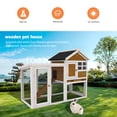 thumbnail image 4 of Luxury Wooden Rabbit Hutch for Outdoor Use - Large Wooden Rabbit Cage with Waterproof Roof, Pull-Out Tray & Expandable Design - Bunny Cage with Slip-Resistant Ramp for Rabbits, Guinea Pigs, Chickens, 4 of 8