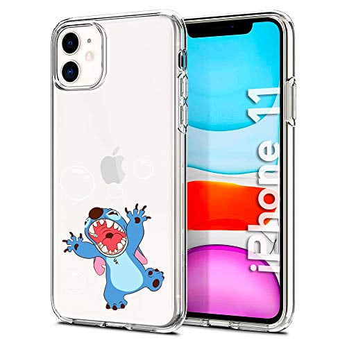 Litech Case For Apple Iphone 11 19 Flexfit Premium Clear Scratch Resistant Cute Creative Artistic Design Wireless Charging Compatible Stitch 1 Walmart Com Walmart Com