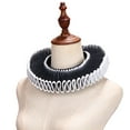 thumbnail image 6 of Elizabethan Neck Ruff Detachable Collar Dickens Ruff Neck Clown Collar Renaissance Ruff Collar for Halloween, 6 of 7