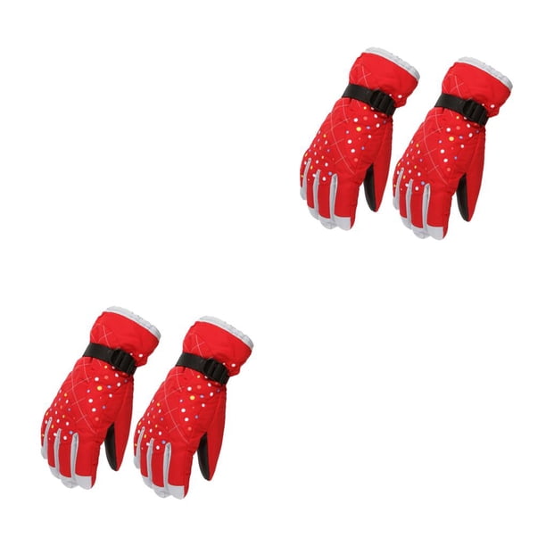 Guantes de nieve Cateissary 1 par de forro flexible calentador de manos deportivo rojo
