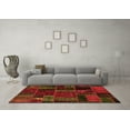 thumbnail image 3 of Ahgly Company Indoor Square Oriental Orange Modern Area Rugs, 6' Square, 3 of 4