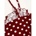 thumbnail image 5 of Black & White Polka Dot Sexy Casual Backless Sleeveless Spaghetti Strap Dress for Women Spring Summer, 5 of 10