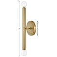 thumbnail image 3 of 83192LCB Lark Millie - 2 Light Tall Wall Sconce In Modern and Mid-Century Modern Style-14 Inches Tall and 5 Inches Wide-Lacquered Brass Finish, 3 of 14