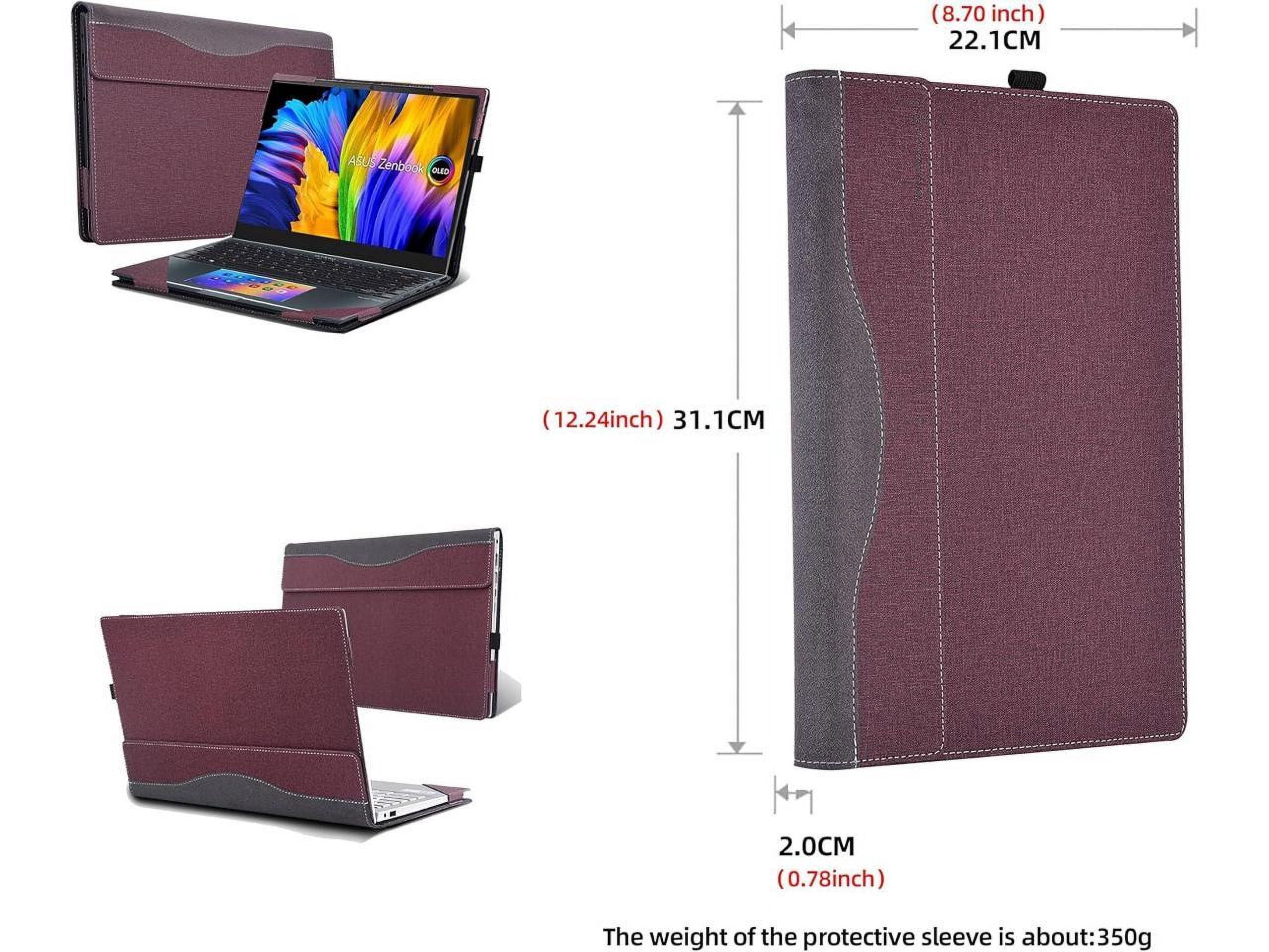 Laptop Cover Case for 14 inch ASUS Zenbook 14X OLED Model UX5401 UX5401ZA UX5400 UX5400ZB UX5400ZF, PU Leather Laptop Case