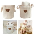 thumbnail image 2 of ZPAQI Bear Storage Basket Diaper Organizer for Nursery Baby Boys Bag Cotton Basket, 2 of 9