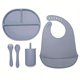 thumbnail image 3 of Toddler Cutlery Set, Silicone Infant Toddler Eating Set, Baby Silicone Cutlery, Toddler Eating Cutlery, Dividers Under Plate With Suction Cups To Prevent Falling, Dividers Bib Soft Spoon Fork Water Cu, 3 of 5