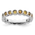 thumbnail image 2 of Auriga Fine Jewelry 925 Sterling Silver Citrine Eternity Ring for Women Size 8, 2 of 6