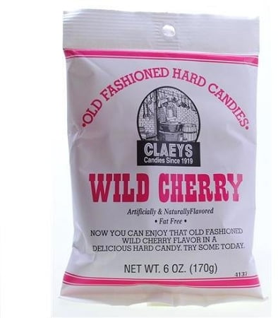 Claey's Fat-Free Old Fashioned Wild Cherry Hard Candies, 6 Oz