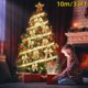 thumbnail image 4 of 1pc 39ft Christmas Ribbon Fairy Lights, Golden Christmas Lights, Lit Ribbon Garland Christmas Tree Golden Wreath Christmas Decoration Light, Indoor Outdoor Party Decorations, Warm White, 4 of 4