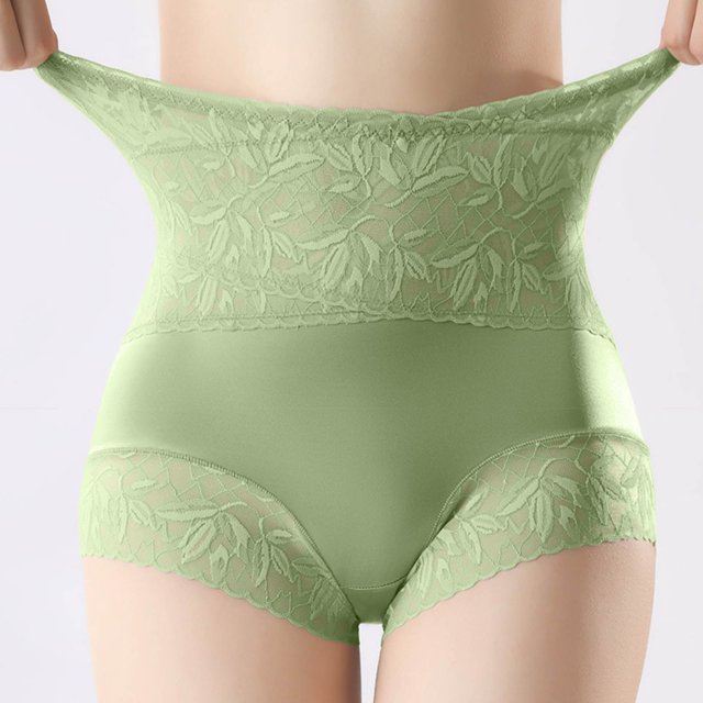 Soki Womens Panties Lace Tummy Control Panties High Rise Brief Underwear