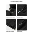 thumbnail image 4 of Mrmaere Men's UPF 50+ Sun Protection Lightweight Hooded Jacket Packable Water Resistant Outdoor Cycling Coat Black XXXXL, 4 of 4