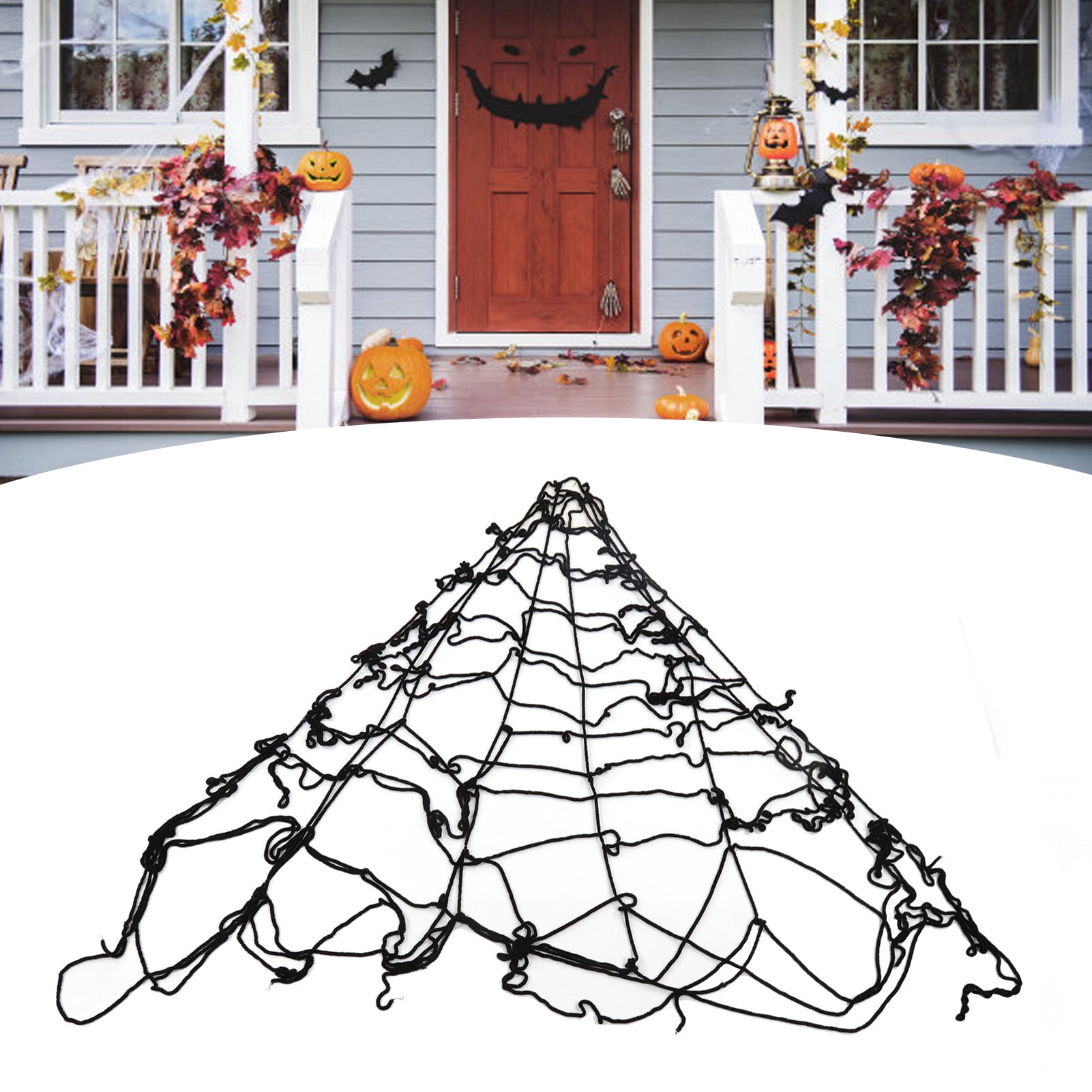 2 Toiles D'araignée Décoratives Halloween - 5m X 1m, Gaze Blanche Effrayante Pour Intérieur/extérieur