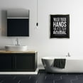 thumbnail image 4 of Stupell Industries Wash Your Hands Ya Filthy Animal Black and White Bold Typography Luster Gray Framed Floating Canvas Wall Art, 24x30, by Stephanie Workman Marrott, 4 of 5