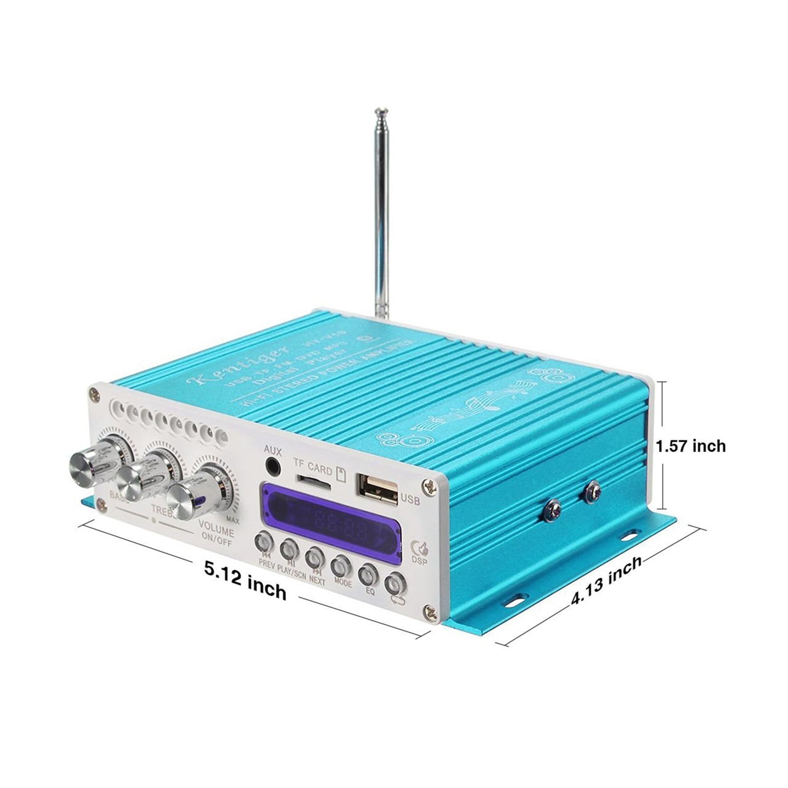 Mini Bluetooth Hi-Fi Stereo Bass Booster MP4 12V For Car Motorcycle Amplifier Metal Audio Processor