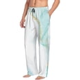 thumbnail image 6 of Naloa Gold Lines Marble Watercolor Pajama Pants Men, PJ Bottoms, Sleep & Lounge Pants-X-Large, 6 of 6