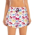 thumbnail image 2 of Rocae Colorful bows for Women's Athletic Shorts Quick Dry Workout Hiking Shorts With Pockets for Running, Yoga, Gym, Sports-Large, 2 of 7