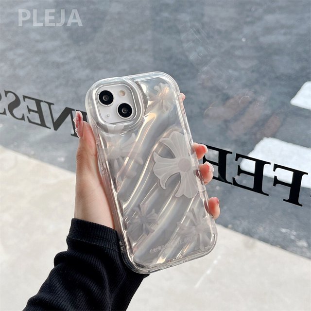 Funda de teléfono con diseño de onda elegante para iPhone 13, 12, 14 Pro Max, 11, niñas, mujeres, Linda funda coreana a prueba de golpes para iphone 13 pro Fivean unisex