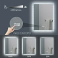 thumbnail image 3 of LED Lighted 40x24 Wall Mounted Frameless Mosaic Edged Rectangle Bathroom Vanity Mirror, 3 of 6