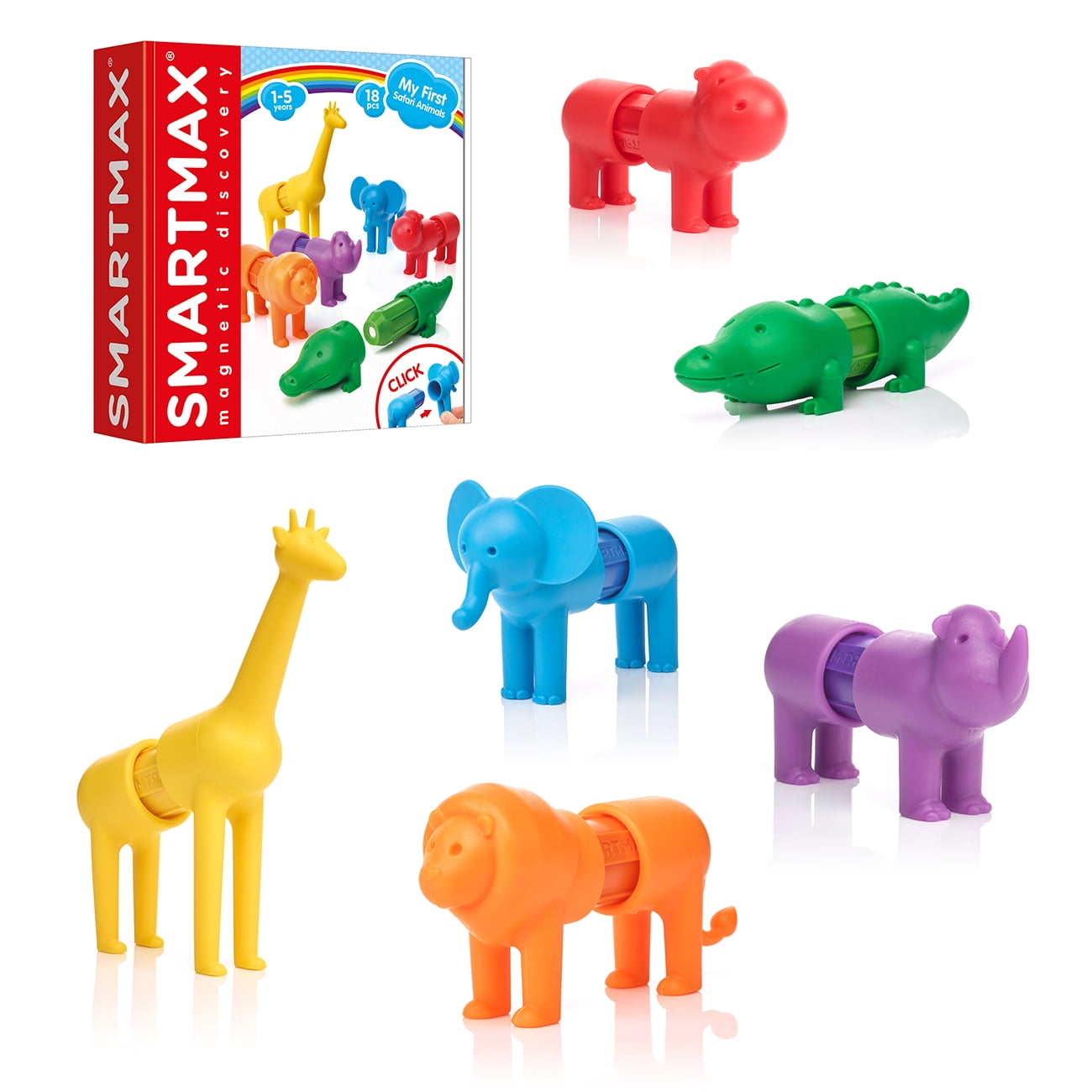 SmartMax My First Safari Animals STEM Magnetic Discovery Animal Set Ages 1-5 SmartMax My First Safari Animals STEM Magnetic Discovery Animal Set Ages 1-5