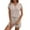 Beige, variant on Gkeoshab Nightgowns for Women Pajamas Sets For Women Ribbed Knit Sets Soft Short Sleeve Casual Sleepwear Set Pajama Dress