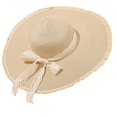 thumbnail image 4 of Women Sun Hat Wide Brim Cap Summer Fashionable Bow Beach Travel Visor Cap, 4 of 9