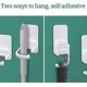 thumbnail image 4 of Broom Holder Mop Holder, Wall Mounted Self Adhesive Mop Clip Anti-Slip Wall Mounted Hook, 4 of 4