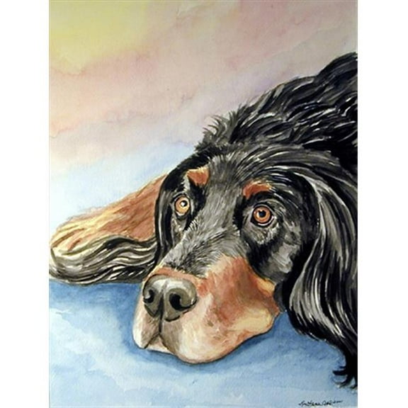 Gordon Setter Flag Canvas House Size