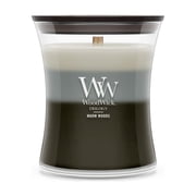 (2 pack) WoodWick Medium Hourglass Trilogy Scented Candle, Warm Woods, 9.7 oz