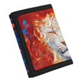 thumbnail image 2 of CHAQLIN Trifold Card Wallet with Watercolor Leopard, Elastic Polyester Thin Foldable Wallet for Kids School and Outdoor Activities, 2 of 7