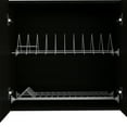 thumbnail image 4 of 150" Wall Cabinet For Kitchen, Black Finish, Sleek Appearance Modern With Built-in Dish Rack Kitchen, 4 of 7