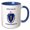 Blue/White, variant on 3drose, State Flag of Massachusetts (pd-us), 11oz Two-tone Green Mug