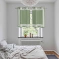 thumbnail image 5 of Cameo Brown Greek Key Kitchen Curtains Small Short 39 Inch Length, Geometric Greece Ancient Farmhouse Geo Bedroom Living Room Curtains, Light Filtering Cafe Curtain Drapes 2 Panels Set 55''x39'', 5 of 9