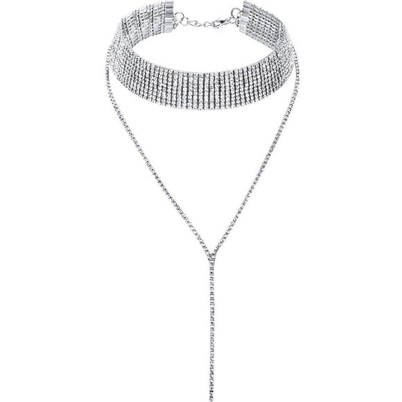 Choker Necklace Chokers Pendants Vintage Clothing Ornament Hanging Decoration Young Girls Necklaces Girl Jewelry for Dress Decor Silver