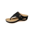 thumbnail image 2 of YOUYEDIAN Orthopedic Sandals for Women Arch Support Summer Flat Sandals Breathable Non Slip Slip on Work Shoes Soft 2026 New Foam Shoes (Black), 2 of 4