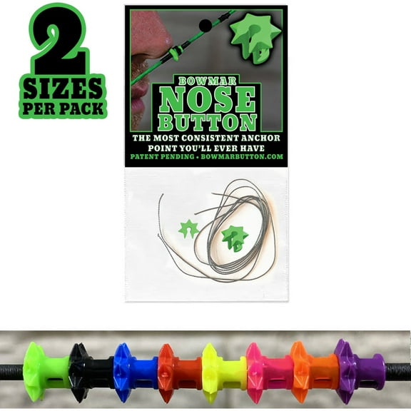 Bowmar Archery Bowmar Nose Button Orange 2 Pc. Small/large