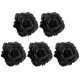 thumbnail image 1 of 5 broches de rosas artificiales con forma de flor, pinzas para el pelo, joyería decorativa, accesorio para ropa funeraria (negro), 1 of 8