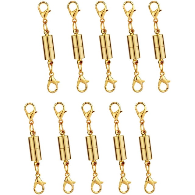Paquete de 12 broches de langosta magnéticos de color dorado y plateado para joyería, collar, pulsera Xemadio WMZL-385-1
