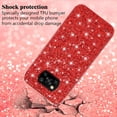 thumbnail image 4 of Compatible with Poco X3 Pro Case, Glitter Sparkly Xiaomi Poco X3 Pro Phone Case with Slim Silicone Shockproof Protective Bumper Cover for Cute Girls Women (Red), 4 of 7