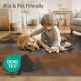 thumbnail image 4 of ODIKA 5'x7' Washable Area Rug Wildlife Landscape Forest Wilderness Motif Border Vintage Cabin Flowing Dynamic for Dining Room, Under Table, Home Office, Non-Slip Chair-Friendly, 4 of 7