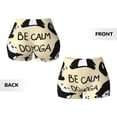 thumbnail image 5 of Haiem Panda Doing Yoga No Front Seam Biker Shorts for Women Yoga Workout Gym Bike Shorts with Tummy Control Moisture-Wicking-Small, 5 of 9