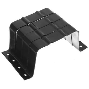 4 Pcs Downspout Locator Adapter Gutter Accessories Straps for Brick Attachments Downpipe Black