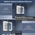 thumbnail image 3 of Bathroom Medicine Cabinets with Mirrors and Lights 30" W x 26" H | Boost-M1, 3 of 17