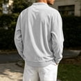 thumbnail image 5 of Daiosportswear Men's Casual Henley Shirts Collarless Roll-Up Long Sleeve Button Down Waffle T Shirt White XL, 5 of 6