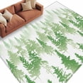thumbnail image 2 of Green Forest Area Rug 5x7 FT, Non Slip Bedroom Throw Carpet, Contemporary Silhouette Abstract Art Washable Soft Floor Carpet Non-Shedding Rug for Dining Room Bedside Classroom Desk, 2 of 9