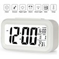 thumbnail image 4 of Reloj despertador digital inalámbrico a batería con fecha, temperatura y función inteligente, 4 of 5